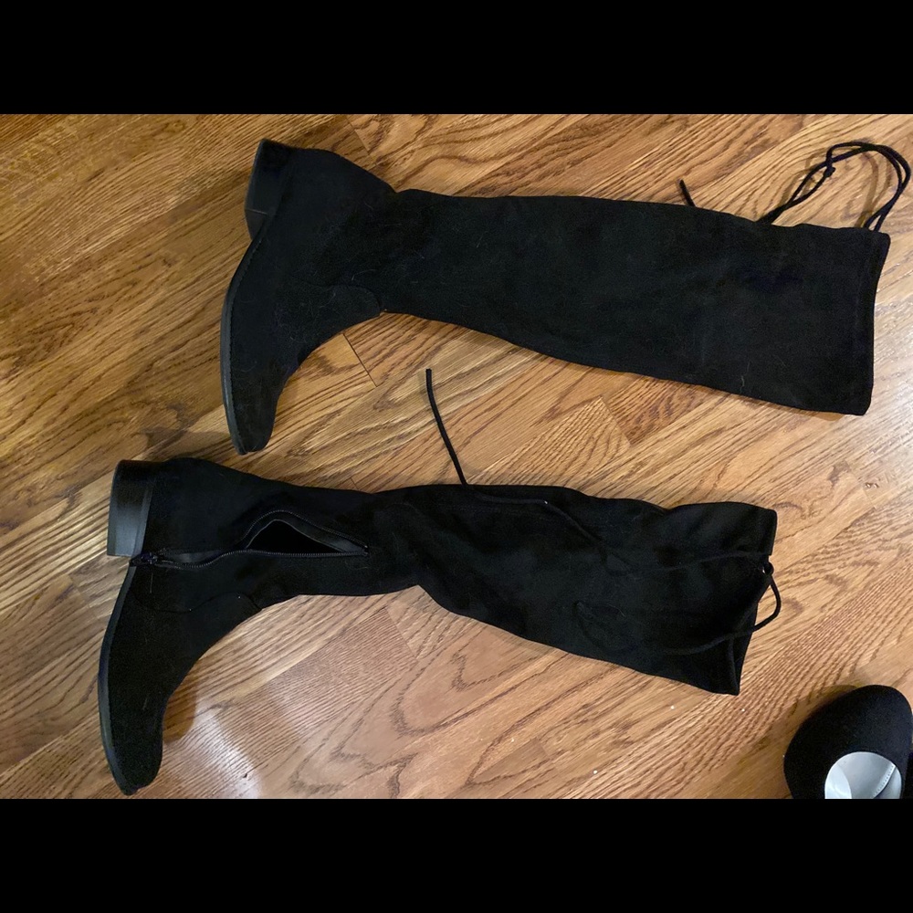 Black over the knee boots